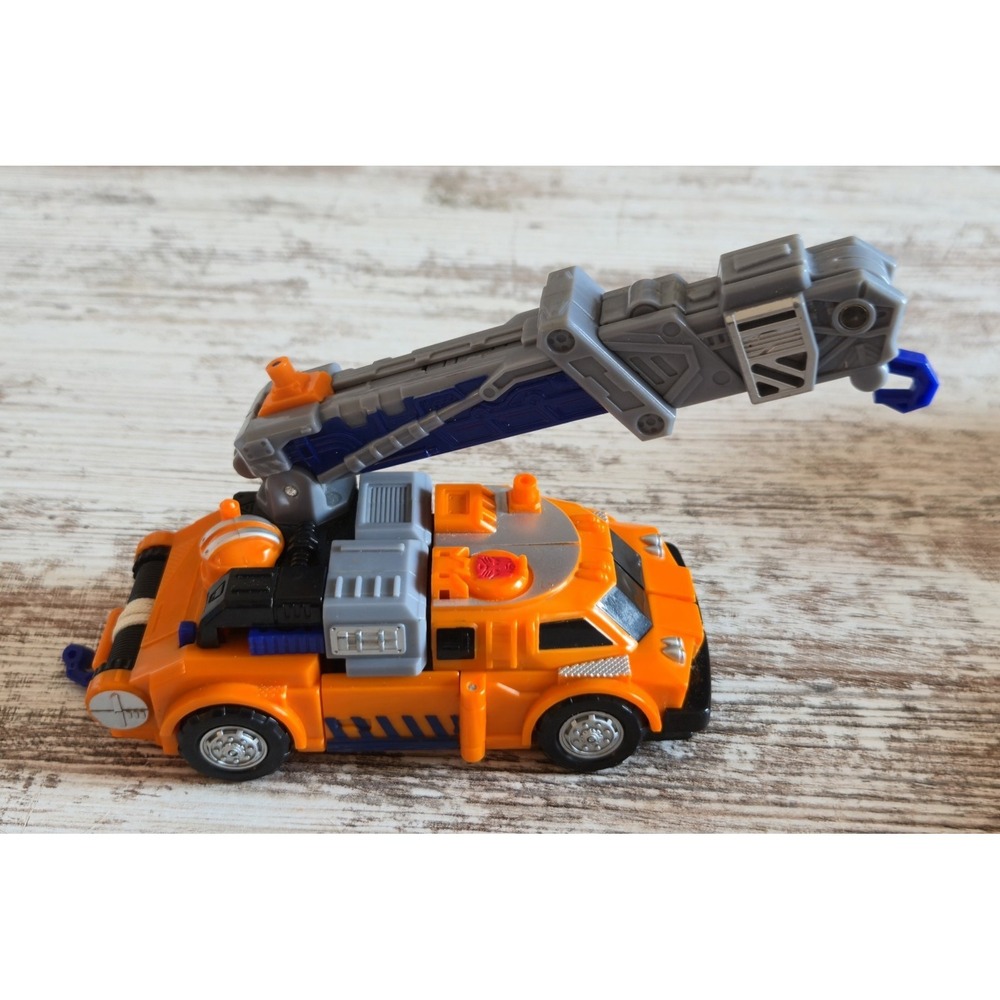 Transformers Cybertron Mudflap Orange Construction Crane Figure Hasbro 2005